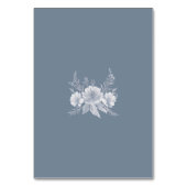 Viktorianische Hochzeit in Blau mit weißen Blume Tischnummer (Rückseite)