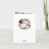 Viktorianische Hochzeit in Rosa und Gold Ankündigung (Rückseite)