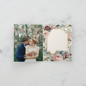 Viktorianische Hochzeit in Rosa und Gold Ankündigung (Innenseite)