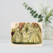 Viktorianische Hochzeit Postkarte (Stehend Vorderseite)