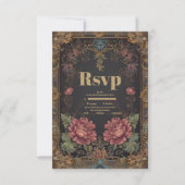 Viktorianische Hochzeit RSVP Karte (Vorderseite)