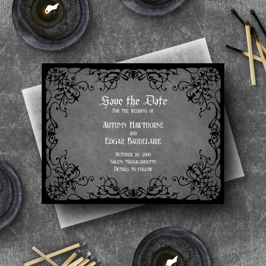 Viktorianische Hochzeit Save The Date