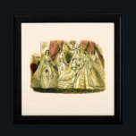 Viktorianische Hochzeit Schmuckschachtel<br><div class="desc">Diese Viktorianische Hochzeitsfeier ist in neuester Mode aus dem Jahr 1861 gekleidet.</div>