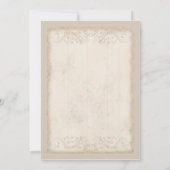 Viktorianische Hochzeits-Einladung Einladung (Rückseite)