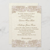 Viktorianische Hochzeitsblende Einladung (Vorne/Hinten)