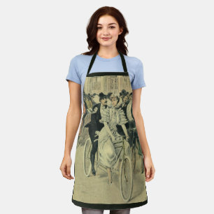 Viktorianische Hochzeitsbraut und Bräutigam frisch Schürze