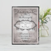 Viktorianische Hochzeitseinladung Einladung (Stehend Vorderseite)