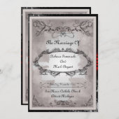 Viktorianische Hochzeitseinladung Einladung (Vorne/Hinten)