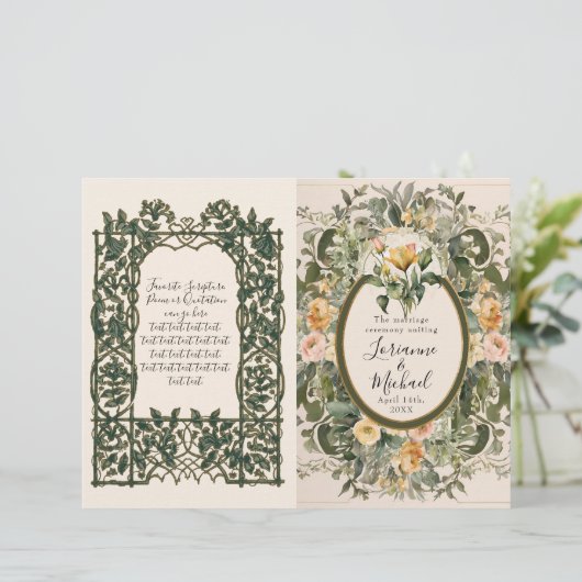 Viktorianische Hochzeitsfeier in gelber Blüte (Stehend Vorderseite)