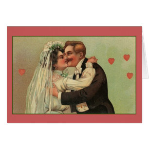 Viktorianische Hochzeitskarte