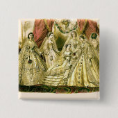 Viktorianische Hochzeitskunstdruckkleidung Button (Vorderseite)
