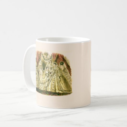 Viktorianische Hochzeitskunstdruckkleidung Kaffeetasse (Vorderseite Links)