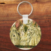 Viktorianische Hochzeitskunstdruckkleidung Schlüsselanhänger (Vorderseite)