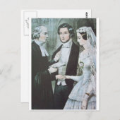 Viktorianische Hochzeitspostkarte Postkarte (Vorne/Hinten)