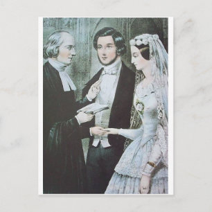 Viktorianische Hochzeitspostkarte Postkarte