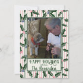 Viktorianische Holly-Foto-Urlaubskarte Feiertagskarte (Vorderseite)