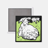 Viktorianische Holzfällermagnete Schafe Magnet (Vorderseite/Rückseite)