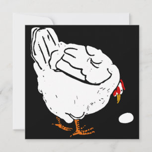 Viktorianische Holzschnitt-Bauernhoftiere Huhn und Ankündigung