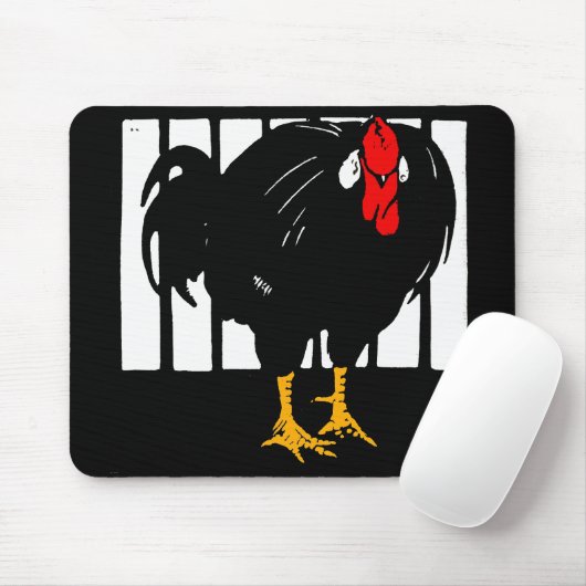 Viktorianische Holzschnitt Hühnerrooster Mousepad (Mit Mouse)