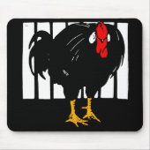 Viktorianische Holzschnitt Hühnerrooster Mousepad (Vorne)