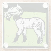 Viktorianische Holzschnitzel Glasuntersetzer (Rückseite)