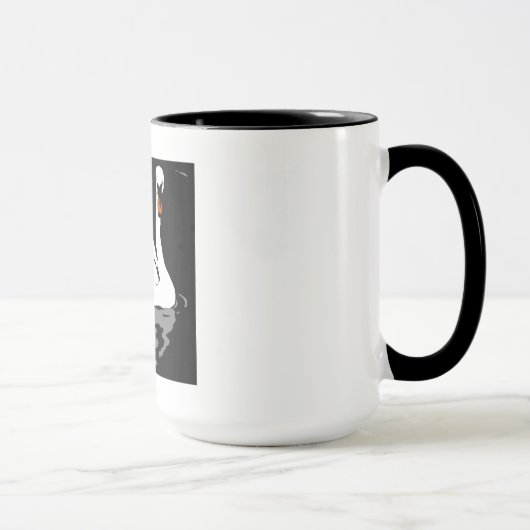 Viktorianische Holzschnitzschwäne auf der Tasse (Rechts)