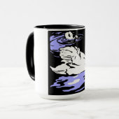 Viktorianische Holzschnitzschwäne auf der Tasse (Vorderseite Links)