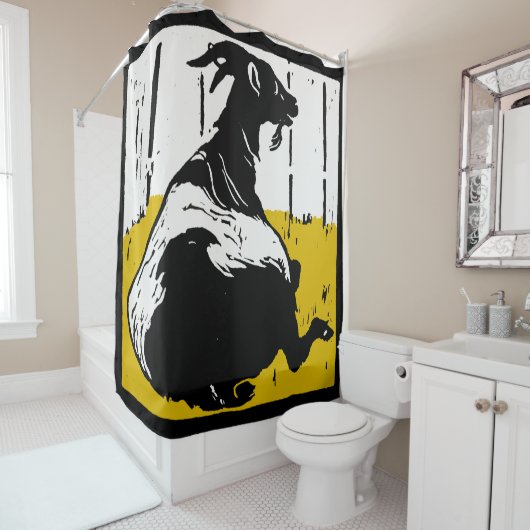 Viktorianische Holzschnitztiere Duschvorhang (Beispiel)