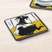 Viktorianische Holzziegen auf dem Untersetzer (Linke Seite)