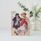Viktorianische Hühner Postkarte (Stehend Vorderseite)
