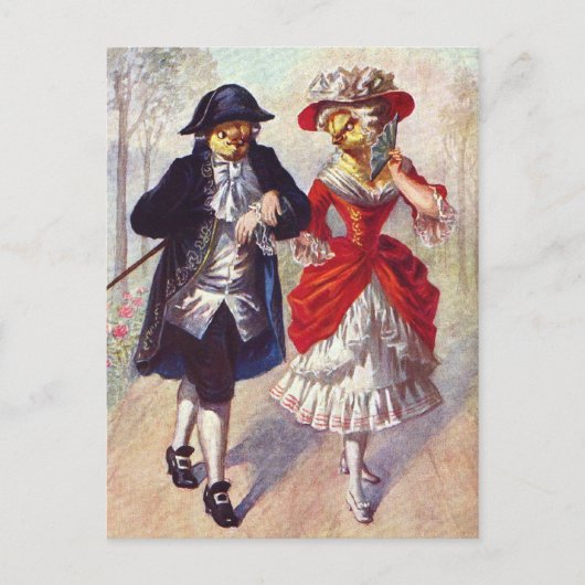 Viktorianische Hühner Postkarte (Vorderseite)