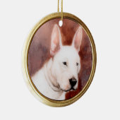 VIKTORIANISCHE Hundekörner, Bull Terrier Keramik Ornament (Rechts)