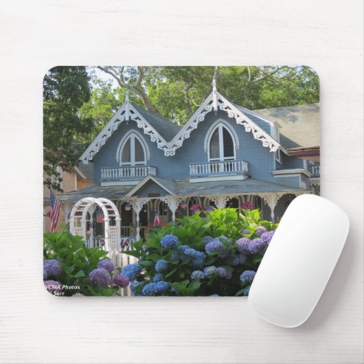 Viktorianische Hütte in Blue - Martha's Vineyard Mousepad (Mit Mouse)