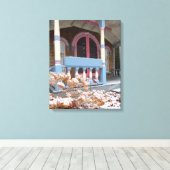 Viktorianische Hütte in Snow - Martha's Vineyard Leinwanddruck (Insitu (Holzboden))