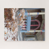 Viktorianische Hütte in Snow - Martha's Vineyard Puzzle (Horizontal)