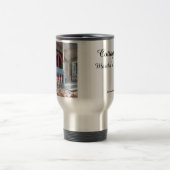 Viktorianische Hütte in Snow - Martha's Vineyard Reisebecher (Mittel)