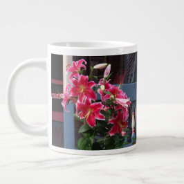 Viktorianische Hütte Pink Lilies - Martha's Vineya Jumbo-Tasse