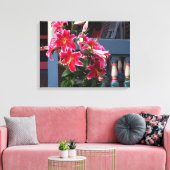 Viktorianische Hütte Pink Lilies - Martha's Vineya Leinwanddruck (Insitu (Wohnzimmer))