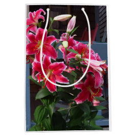 Viktorianische Hütte Pink Lilies - Martha's Vineya Mittlere Geschenktüte