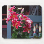 Viktorianische Hütte Pink Lilies - Martha's Vineya Mousepad (Vorne)