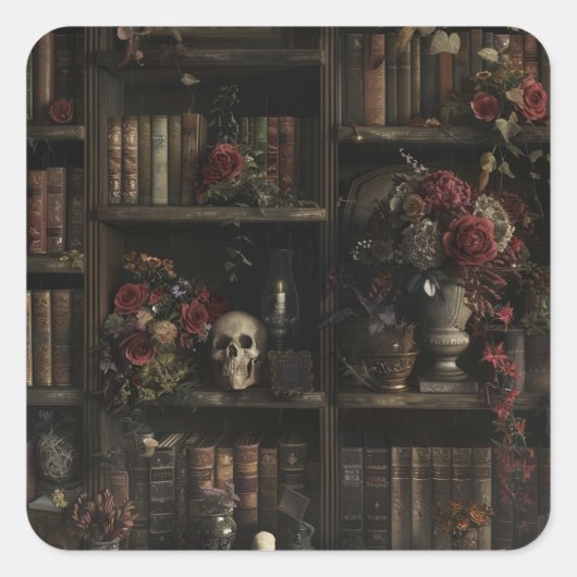 Viktorianische Hütte Quadratischer Aufkleber (Vorderseite)