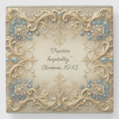 Viktorianische individuell anpassbare Bibelversion Steinuntersetzer (Vorderseite)