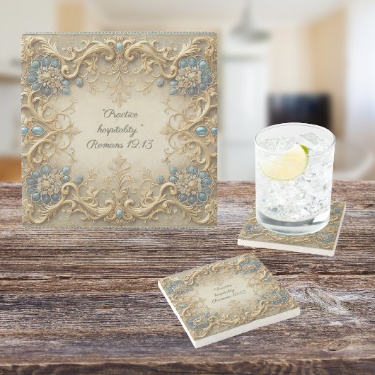 Viktorianische individuell anpassbare Bibelversion Steinuntersetzer