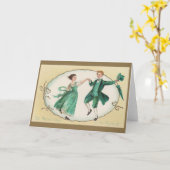 Viktorianische Irish Dance St. Patrick's Day Card Karte (Gelbe Blume)