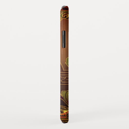 Viktorianische Jugendstil-Blumenfrieze, elegant br Case-Mate iPhone Hülle (Hinten/Rechts)