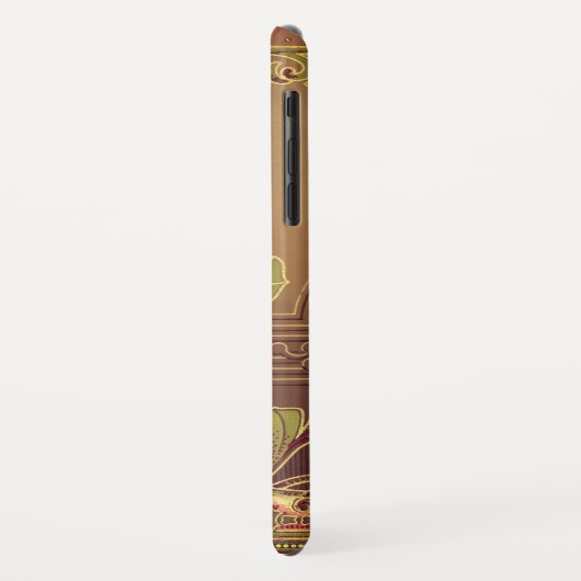 Viktorianische Jugendstil-Blumenfrieze, elegant br Case-Mate iPhone Hülle (Hinten/Links)