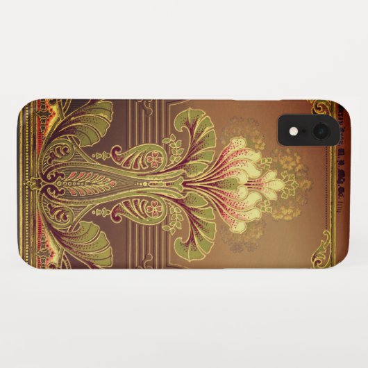 Viktorianische Jugendstil-Blumenfrieze, elegant br Case-Mate iPhone Hülle (Rückseite (Horizontal))