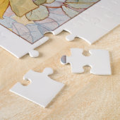 Viktorianische Jugendstil-Gelbe Blume Fairy Puzzle (Seite)