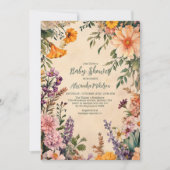 Viktorianische Jugendstil-Kinderdusche Einladung (Vorderseite)