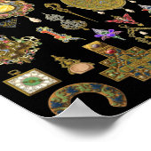 Viktorianische, Jugendstil- und Deko-Schmuckkunst Poster (Ecke)